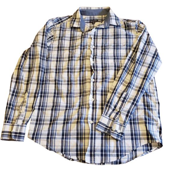 George Button Down Shirt Mens Small 34-36 Slate Blue Combo GM47Y034 Workwear - Picture 1 of 4